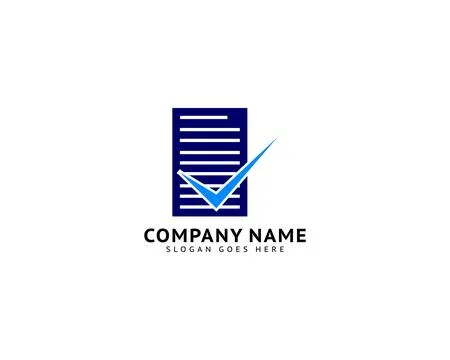 File document check logo design concept template vector Stock Illustration
