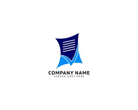 File document check logo design concept template vector Stock Illustration