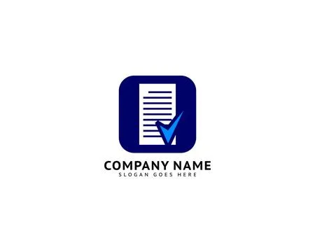 File document check logo design concept template vector Stock Illustration