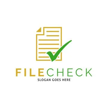 File Document Check Mark Icon Vector Logo Template Illustration Design Stock Illustration