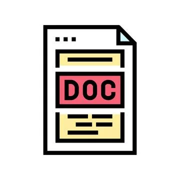 File document color icon vector illustration Illustrazione stock
