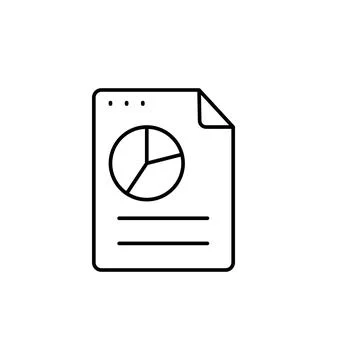 File, document, diagram icon. Simple line, outline vector of icons for ui and ux Stock Illustration