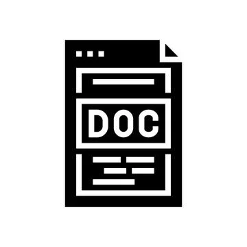 File document glyph icon vector illustration Stock-Illustration