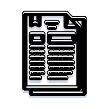 File document icon representing organized data information Stockillustratie