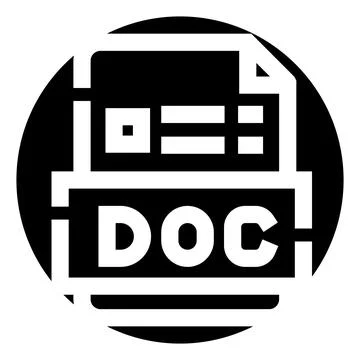 File document icon representing text processing format Stockillustratie