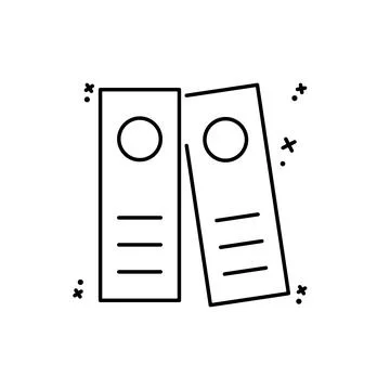 File document icon. Simple line, outline vector of law and justice icons for ui Illustrazione stock