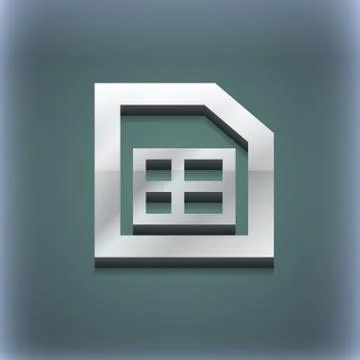 File document icon symbol. 3D style. Trendy, modern design with space for your Stock Illustration
