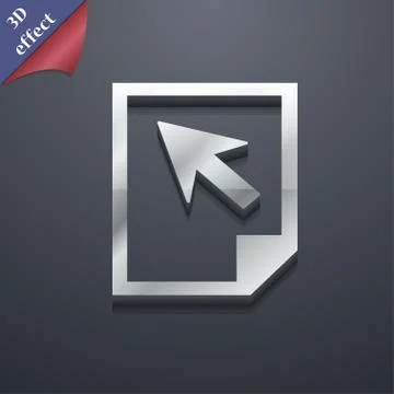 File document icon symbol. 3D style. Trendy, modern design with space for your t Stock Illustration