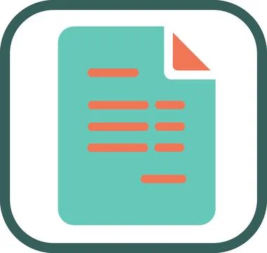 File document icon for text data 스톡 일러스트