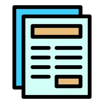 File document icon vector flat Illustrazione stock
