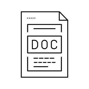 File document line icon vector illustration 库存插图