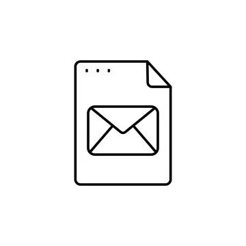 File, document, mail icon. Simple line, outline vector of icons for ui and ux Illustrazione stock