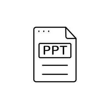 File, document, PPT icon. Simple line, outline vector of icons for ui and ux 库存插图