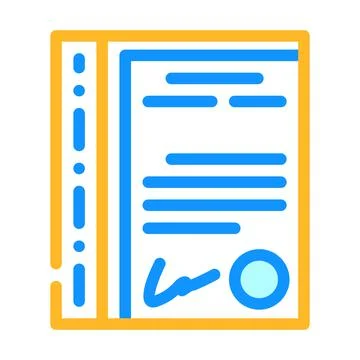 File with document stationery accessory color icon vector illustration Illustrazione stock