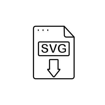 File, document, SVG icon. Simple line, outline vector of icons for ui and ux 库存插图