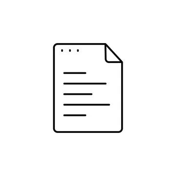 File, document, text icon. Simple line, outline vector of icons for ui and ux Illustrazione stock