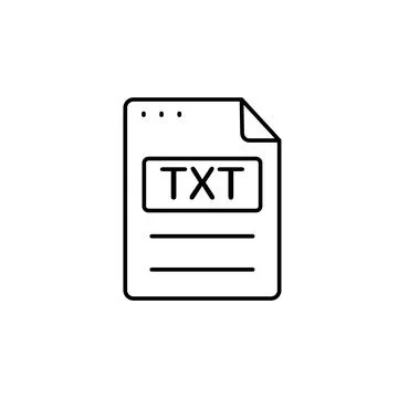 File, document, TXT icon. Simple line, outline vector of icons for ui and ux イラスト素材