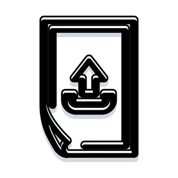 File document uploading process digital interface icon Illustrazione stock