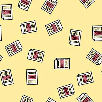 File document vector seamless pattern 库存插图