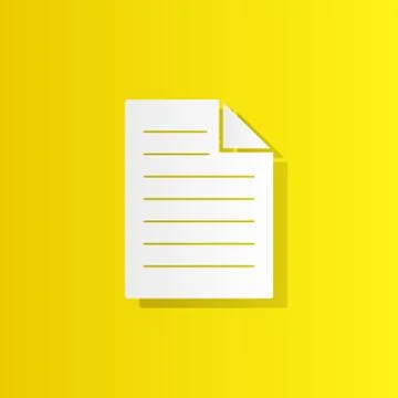 File document white icon with shadow Stock Illustration