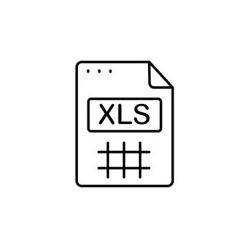 File, document, XLS icon. Simple line, outline vector of icons for ui and ux Illustrazione stock
