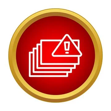 File documents with error warning alert icon Stock Illustration