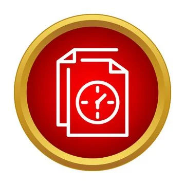 File documents time management archiving schedule icon Stock Illustration