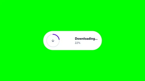 File Download Button Progress Arrow Green Screen 스톡 동영상 345710207