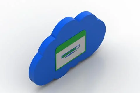 File downloading  from cloud 무료 스톡 일러스트