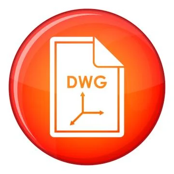 File DWG icon, flat style Stockillustratie