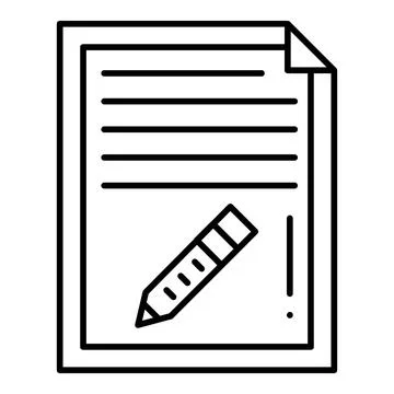 File edit Line Icon Illustrazione stock