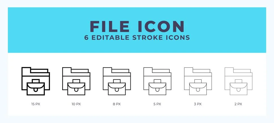 File editable line icon. Vector illustration with different stroke. 库存插图