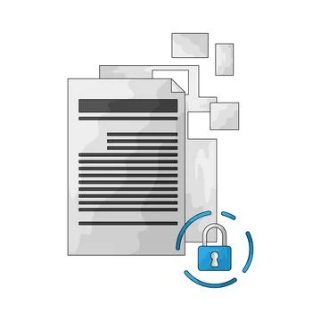 File encryption illustration Stockillustratie