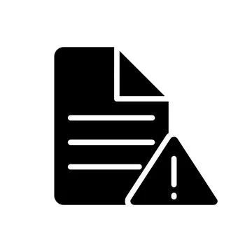 File error black glyph icon イラスト素材