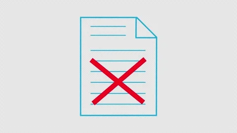 File error icon with cross symbol and wrong mark on alpha transparent backg.. Stockbeeldmateriaal 336920330