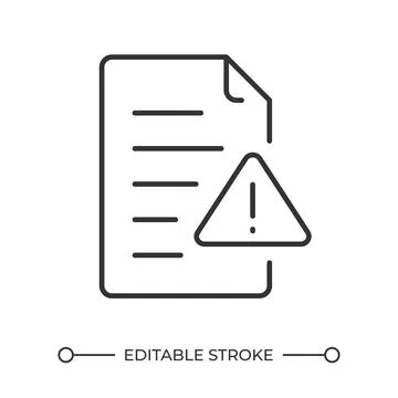 File error linear icon Stock Illustration