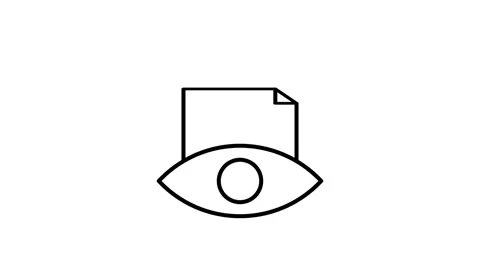 File explorer icon featuring a folder with a magnifying, symbolizing .. Stock Footage 334095196