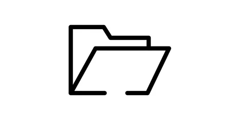 File explorer icon featuring a star, symbolizing favorites or important files Video stock 334834263