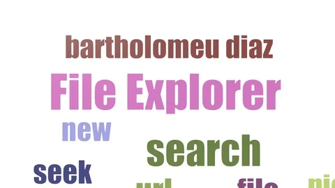 File Explorer Word Cloud Animated On Whi... | Stock Video | Pond5