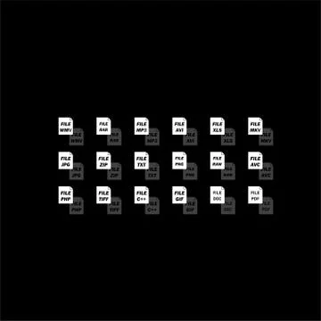 File extensions icon flat Illustrazione stock