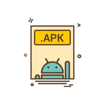 File files apk icon vector design Stock Illustration