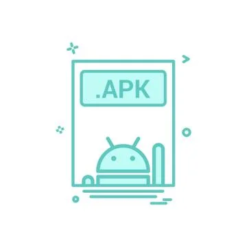 File files apk icon vector design Stock Illustration