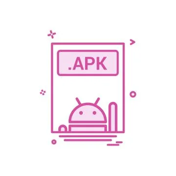 File files apk icon vector design Stock Illustration