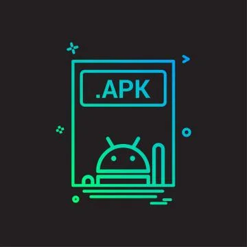 File files apk icon vector design Stock Illustration