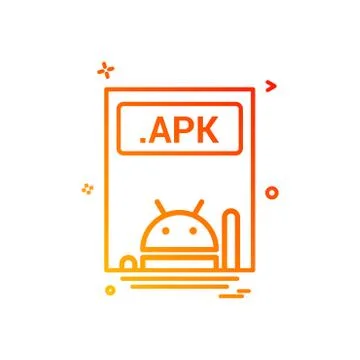 File files apk icon vector design Stock Illustration