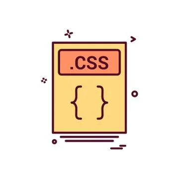 File files css icon vector design Illustrazione stock