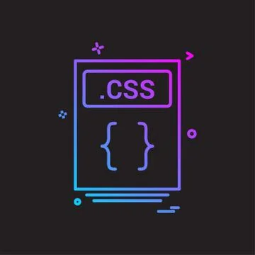 File files css icon vector design 스톡 일러스트