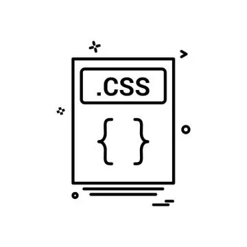 File files css icon vector design Illustrazione stock