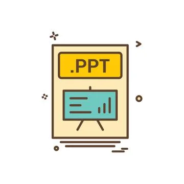 File files ppt icon vector design Stock Illustration
