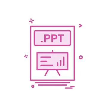 File files ppt icon vector design Stock Illustration